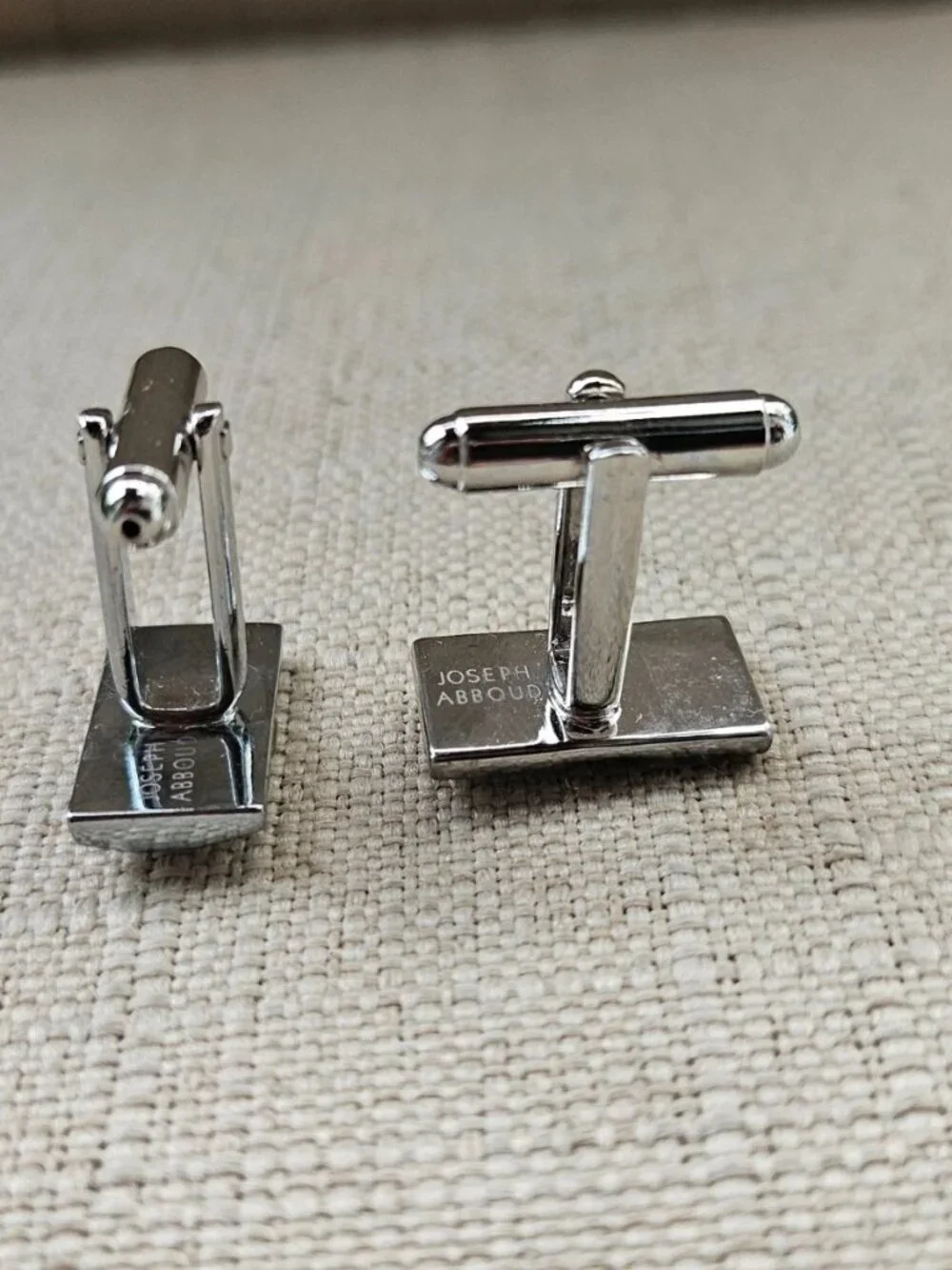 Joseph Abboud Men Cufflinks Silver Tone Dress Shirt Cuff Links New w/ Defect